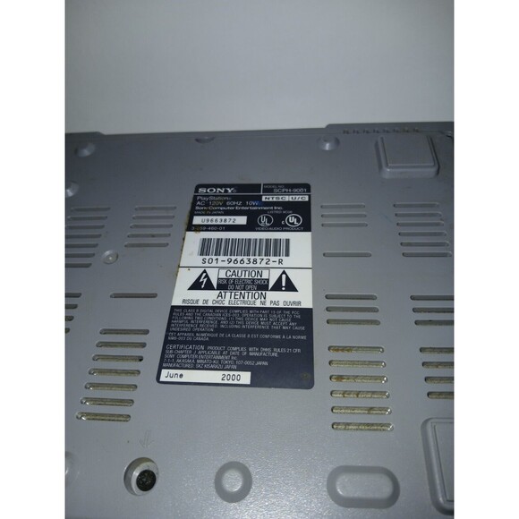 Sony Playstation 1 PS1 Console Only Gray Model SCPH-9001 2000 Tested & Working - Picture 3 of 16